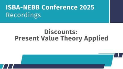Discounts - Present Value Theory Applied: 2025 Conference
