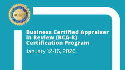 Business Certified Appraiser in Review Certification Program: January 2026